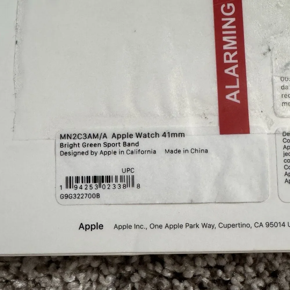 Apple Watch Sport Band Replacement Strap 41mm M/L Only Bright Green OEM